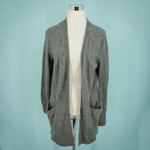 Madewell Size XXS Cozy Short Walking Gray Open Front Merino Wool Alpaca Cardigan